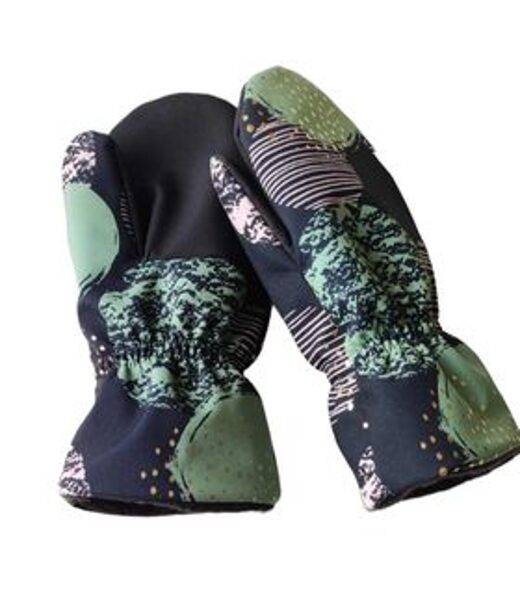 Zaļi apļi 12cm ar melnu plaukstas daļu